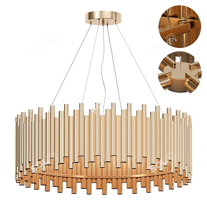 Modern Pendant Light Fixture- Coliseo 3D model image 1