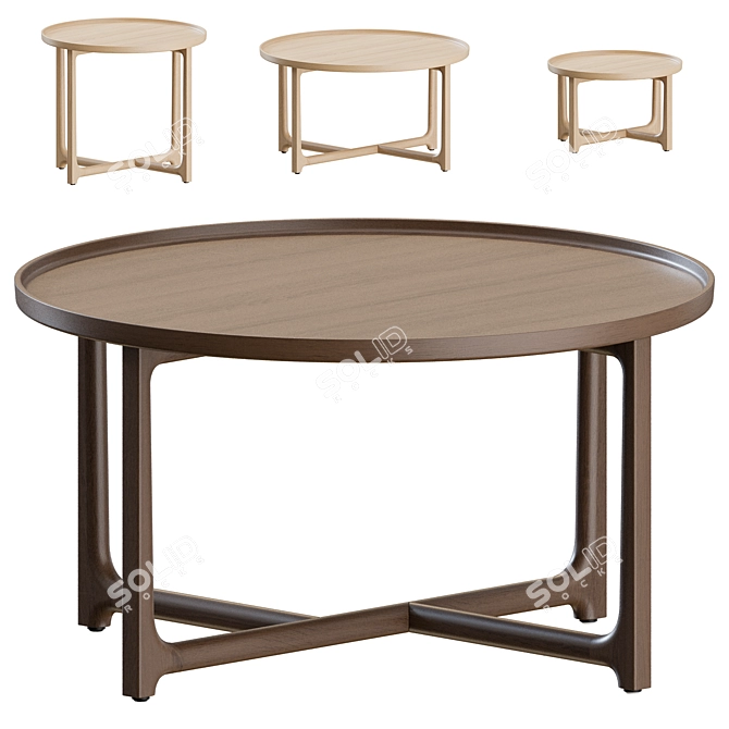 Lyrical Side Tables Set by Stellar Works 3D model image 1