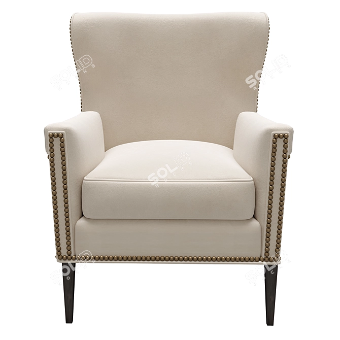 Elegant Samuel Wing Chair 3D model image 3