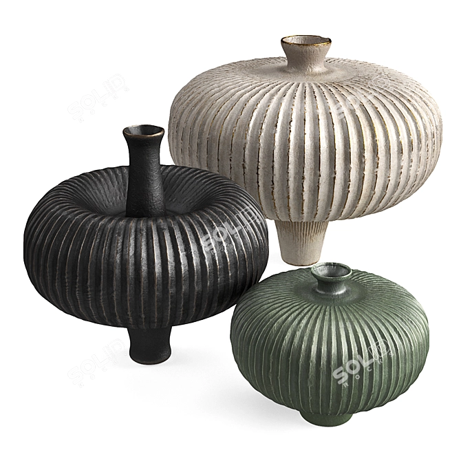 Mystical Mushroom Vases in Various Sizes 3D model image 7