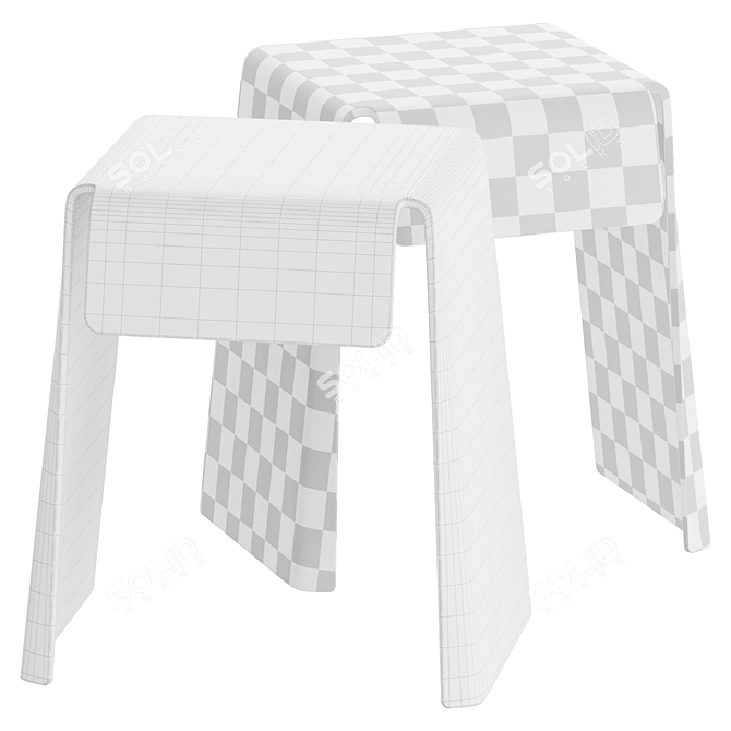 Modern Stool MANERBA SUPER RANDOM 3D model image 4