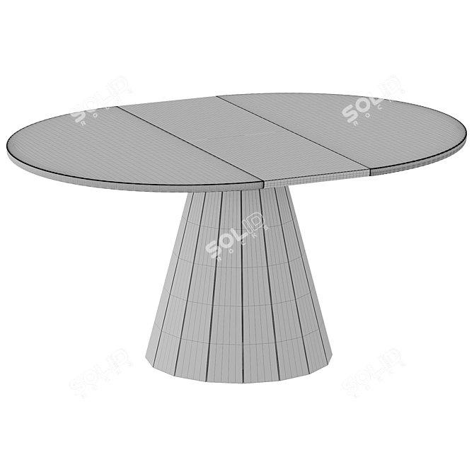 Folding Dining Table Eclectic 3D model image 2