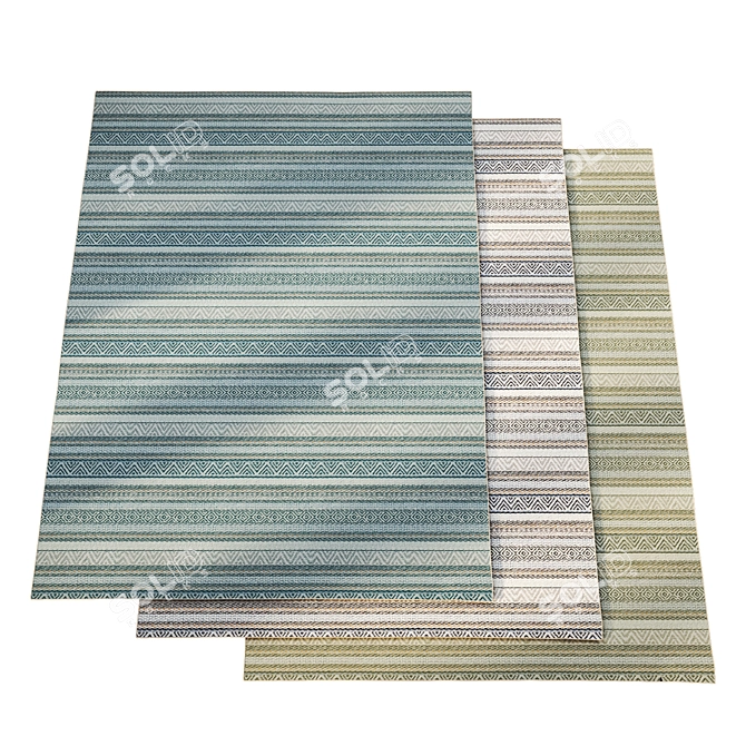 Elegant Hampshire Area Rug 3D model image 2