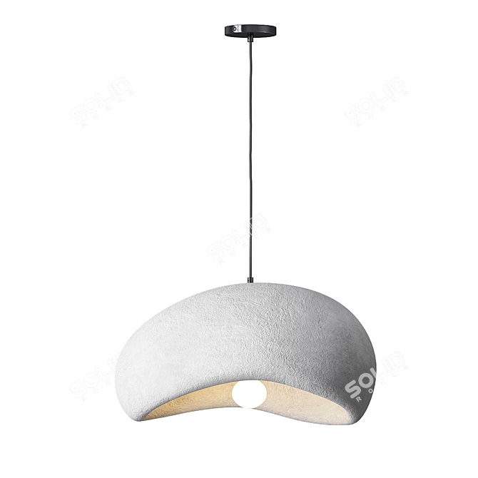 Minimalist Cloud Pendant Light 3D model image 1