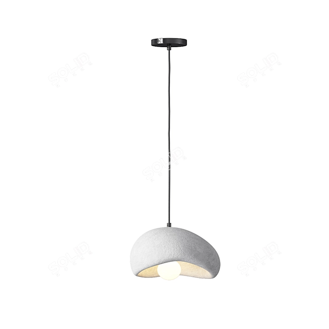 Minimalist Cloud Pendant Light 3D model image 4