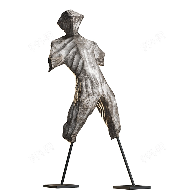 Sculptural Art Statue 3D Model 3D model image 2