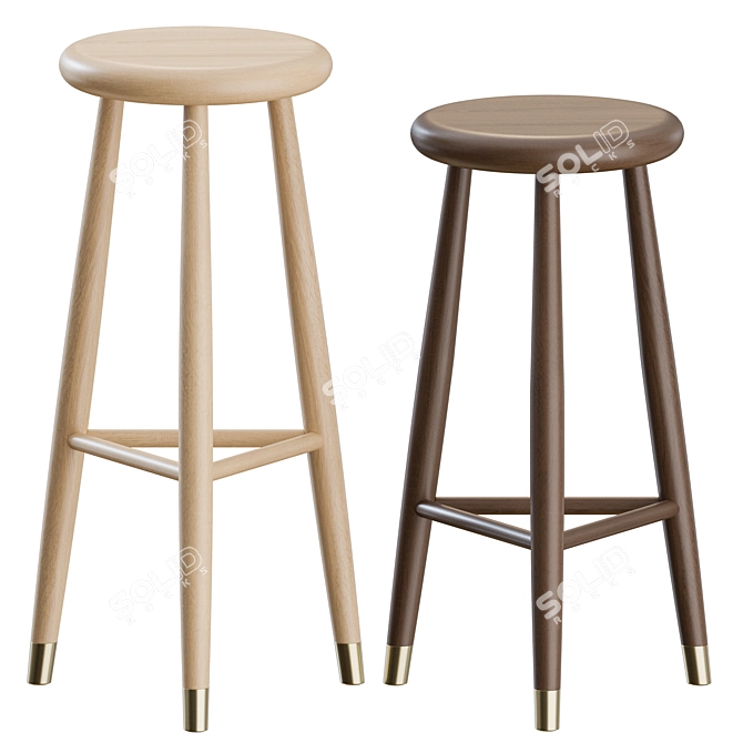 Eikund Jaer Stools Set Trio 3D model image 1