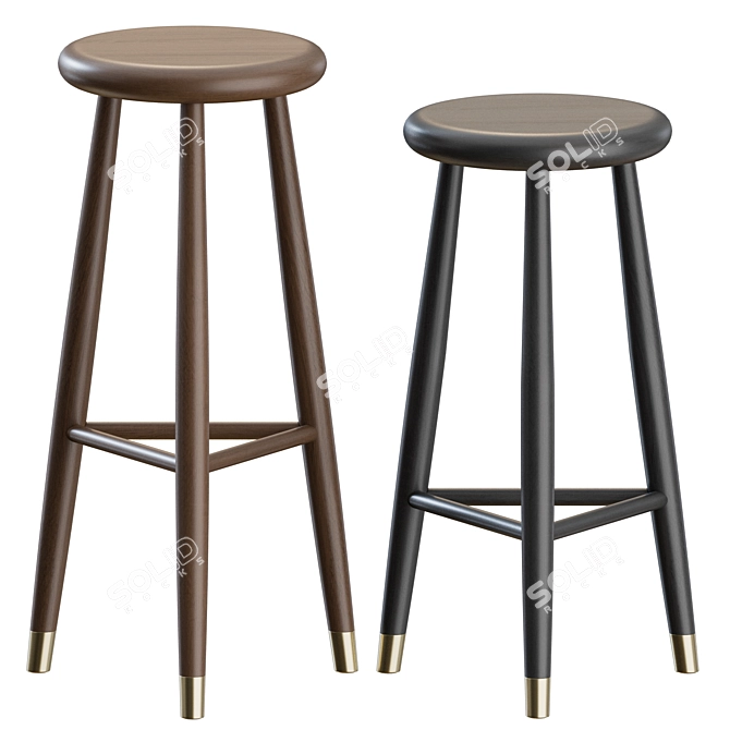 Eikund Jaer Stools Set Trio 3D model image 2