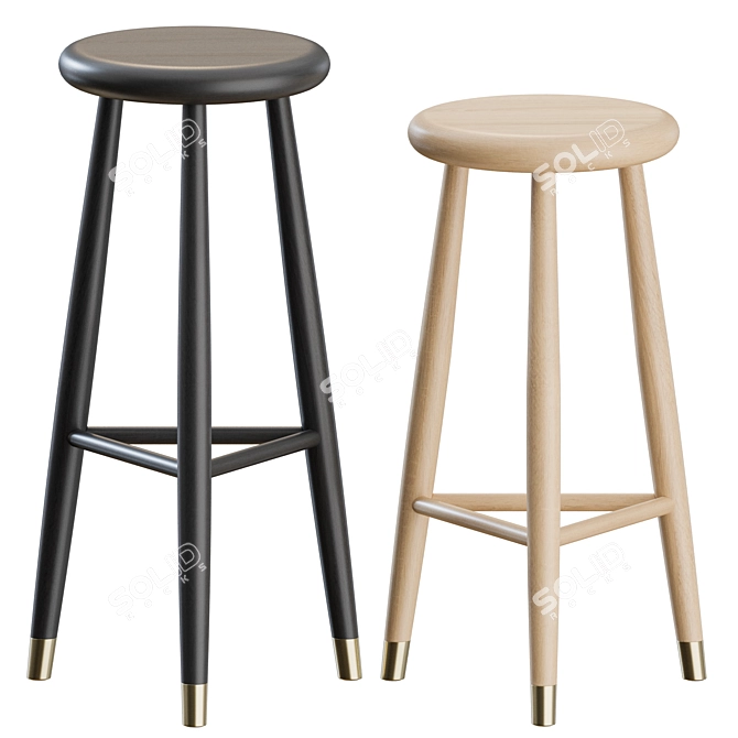 Eikund Jaer Stools Set Trio 3D model image 3