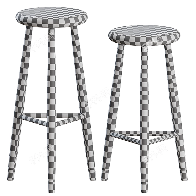 Eikund Jaer Stools Set Trio 3D model image 4