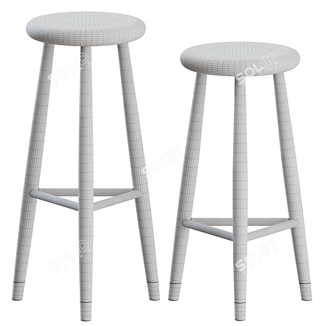 Eikund Jaer Stools Set Trio 3D model image 5