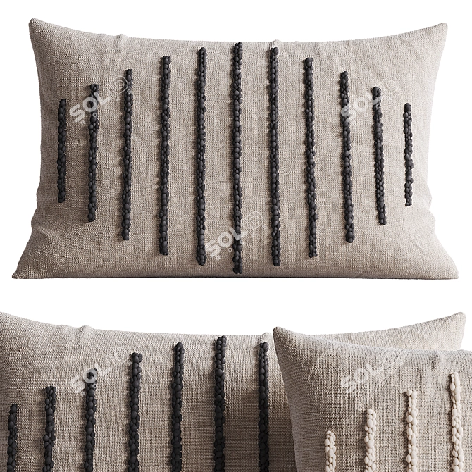 Kanju Handcrafted Pillow Collection 3D model image 4