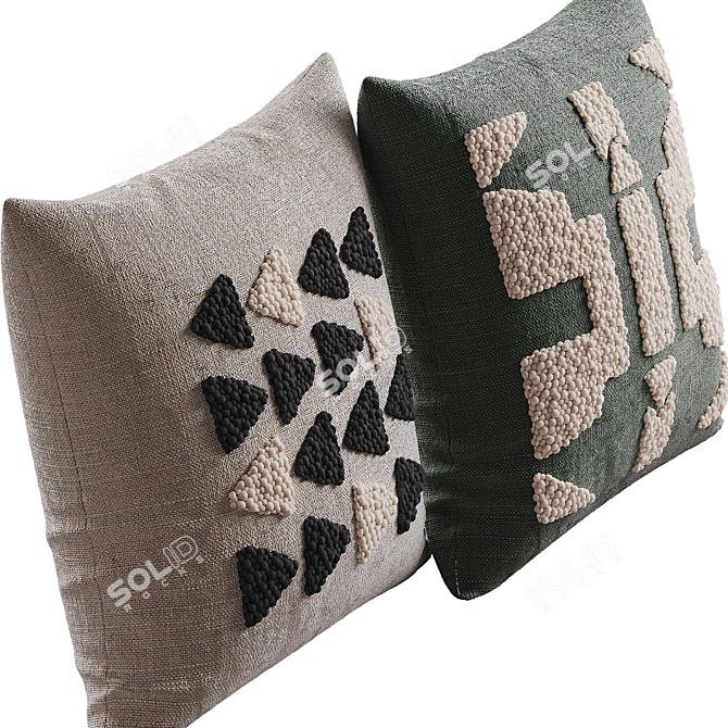 Kanju Handcrafted Pillow Collection 3D model image 6