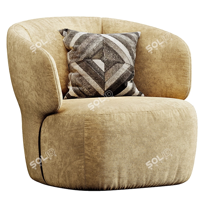 Modern Italian Doge Chair 3D model image 1