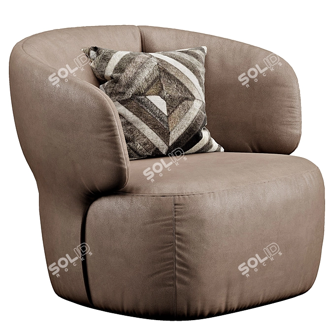 Modern Italian Doge Chair 3D model image 2