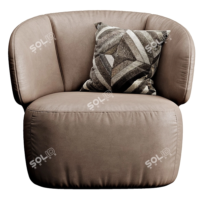 Modern Italian Doge Chair 3D model image 4