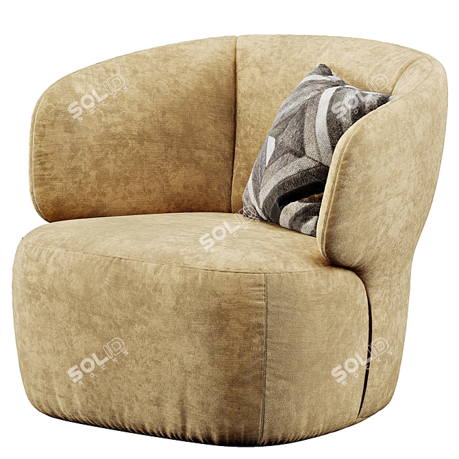 Modern Italian Doge Chair 3D model image 5