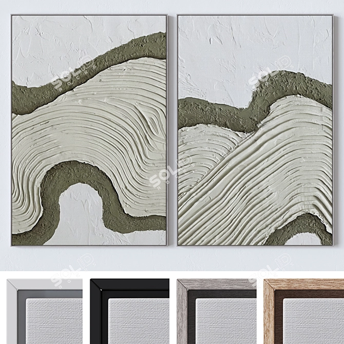 Canvas Wall Art Set - 6 Designs 3D model image 2