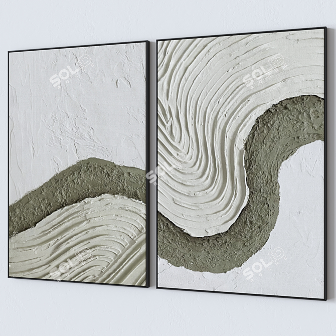 Canvas Wall Art Set - 6 Designs 3D model image 4