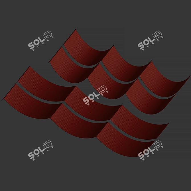 Gondola Drop Ceiling Panels 3D model image 4