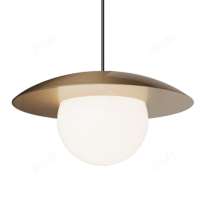 Dome LED Pendant Light Fixture 3D model image 4