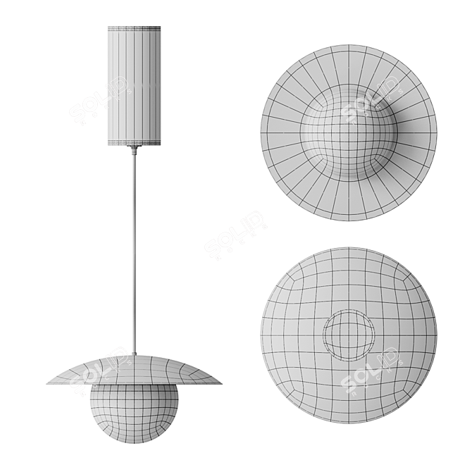 Dome LED Pendant Light Fixture 3D model image 5