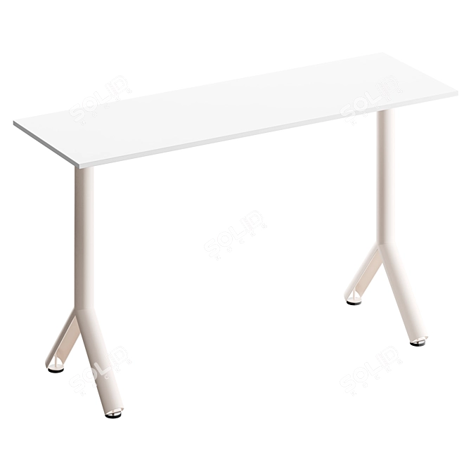 Sleek Modern Writing Desk 3D model image 1