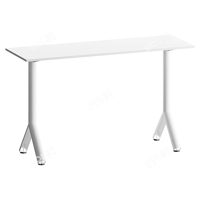 Sleek Modern Writing Desk 3D model image 3