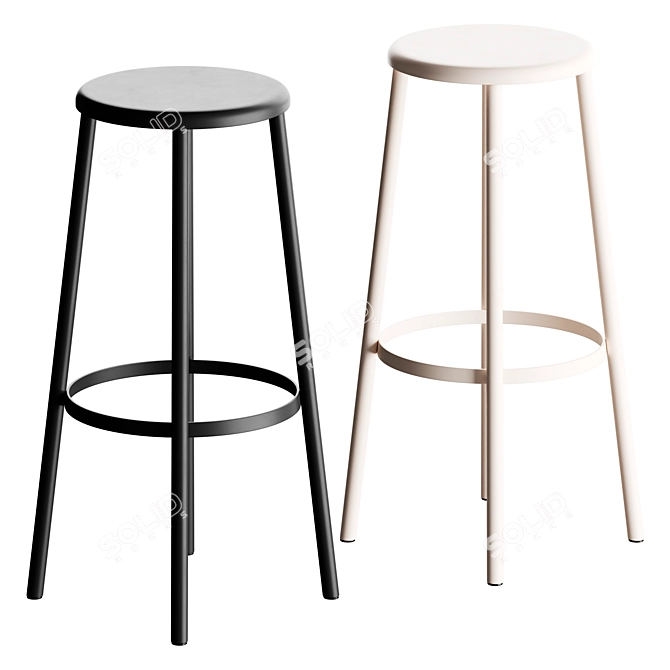 Ergonomic Office Stool Stance 3D model image 1