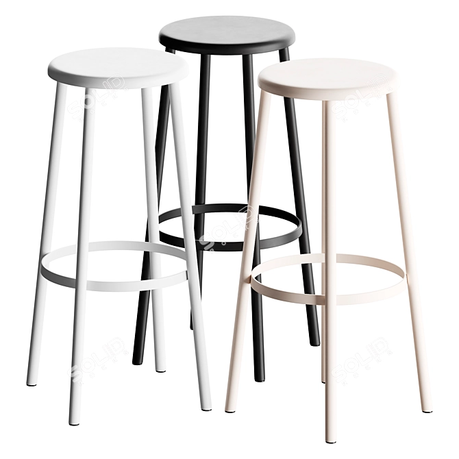 Ergonomic Office Stool Stance 3D model image 2