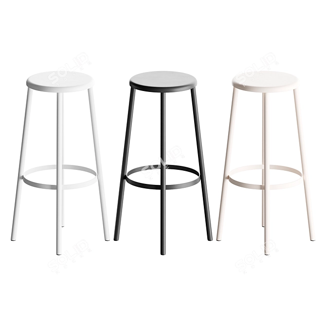 Ergonomic Office Stool Stance 3D model image 3