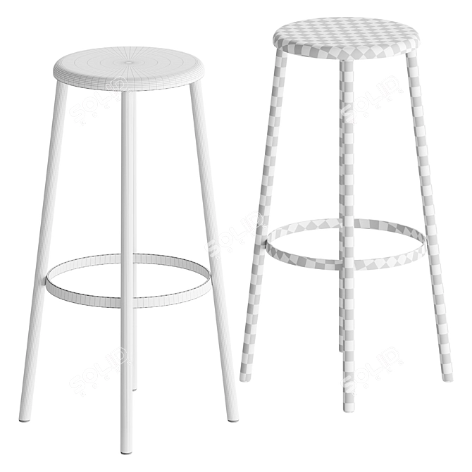 Ergonomic Office Stool Stance 3D model image 4