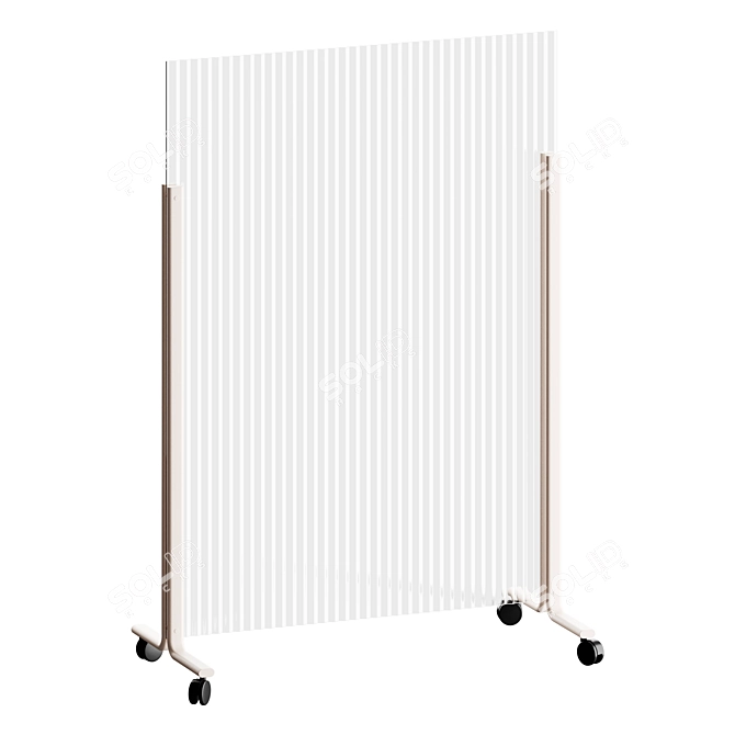 HINOKI Table Partition Panel 3D model image 1