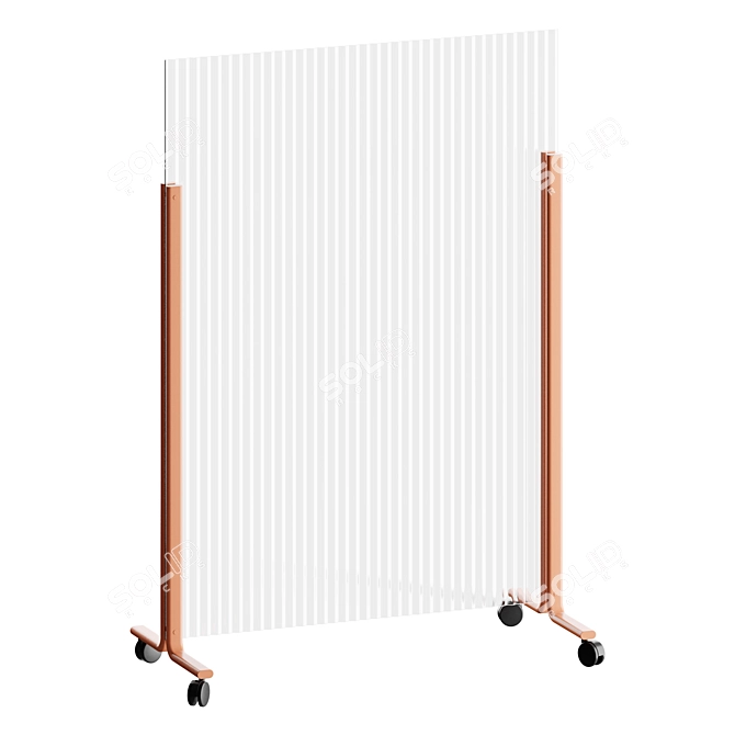 HINOKI Table Partition Panel 3D model image 2