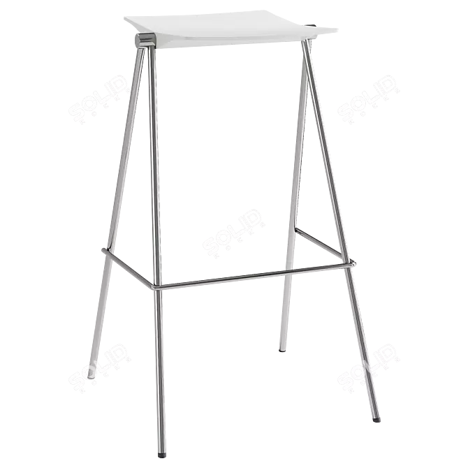 Modern Metal Bar Stool Naamanka 3D model image 1