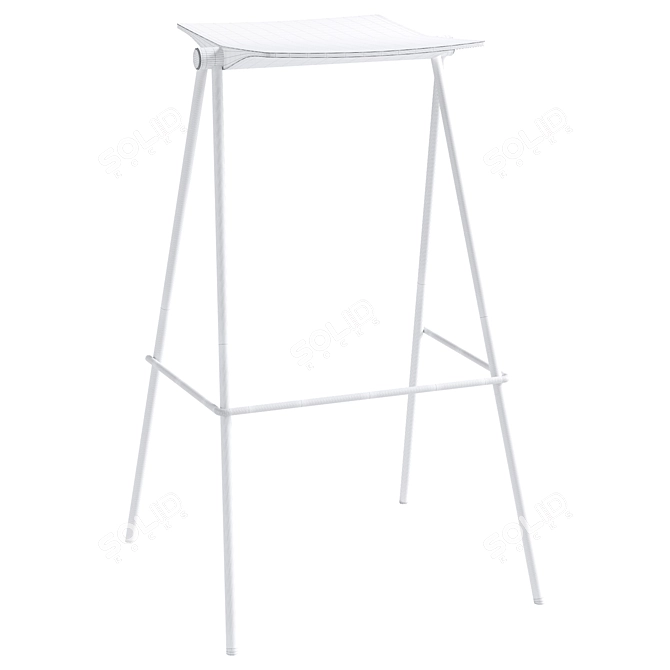 Modern Metal Bar Stool Naamanka 3D model image 2