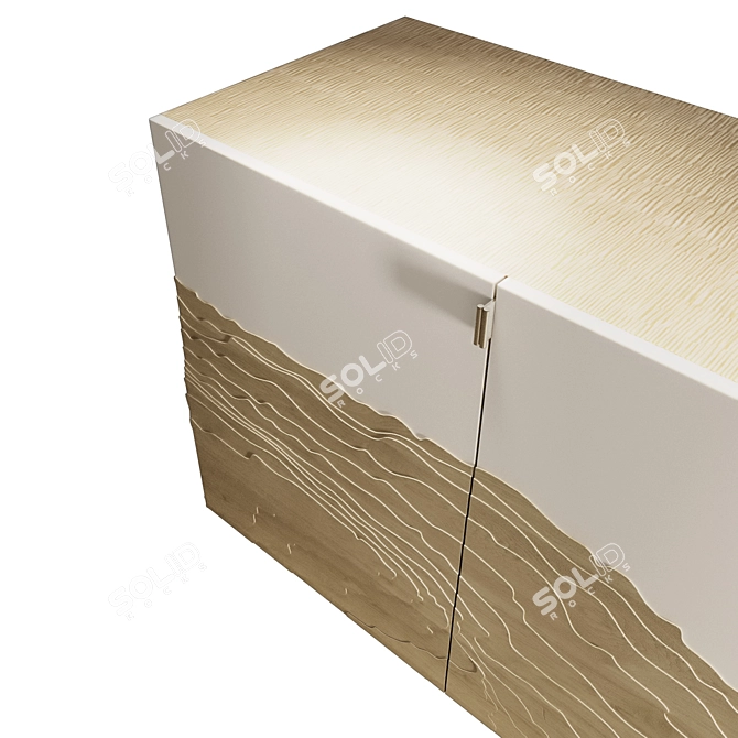 Modern Geometric Design Credenza 3D model image 3