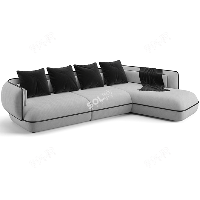 Trussardi Casa Nebula Sofa (364 cm) 3D model image 2