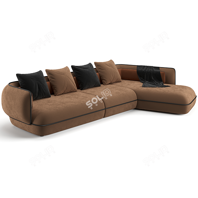 Trussardi Casa Nebula Sofa (364 cm) 3D model image 4