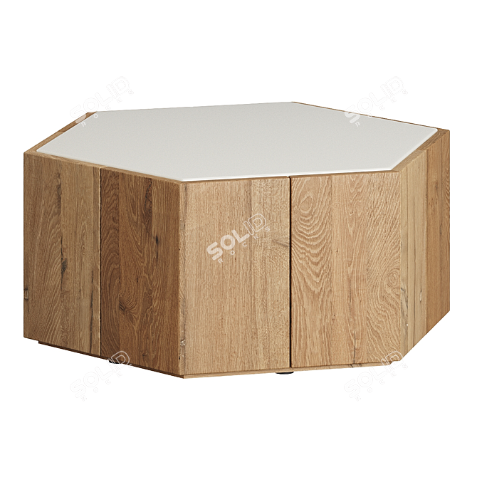 Modern Hexagon Coffee Tables: Tribu 3D model image 2