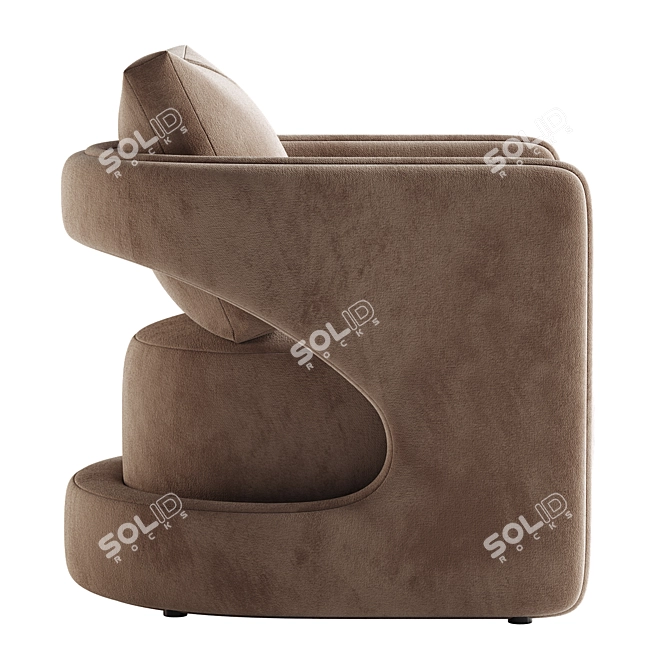 Modern Lewis Lounge Chair, FBX 3D model image 5