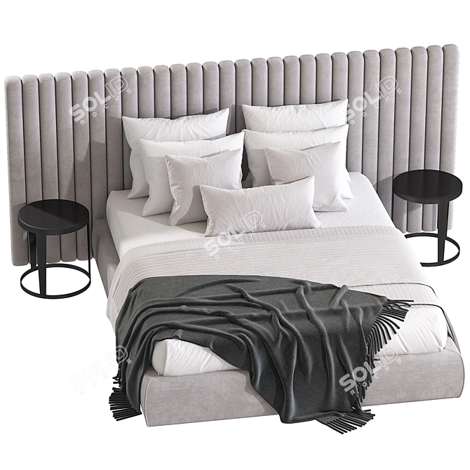 Double Bed Model №206 3D model image 2