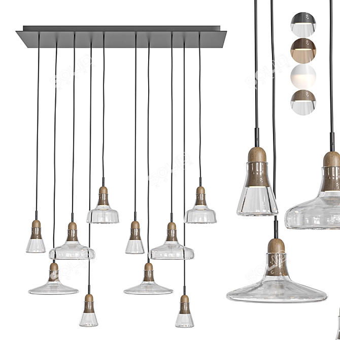 Modern Shadow Light Fixture Design 3D model image 1