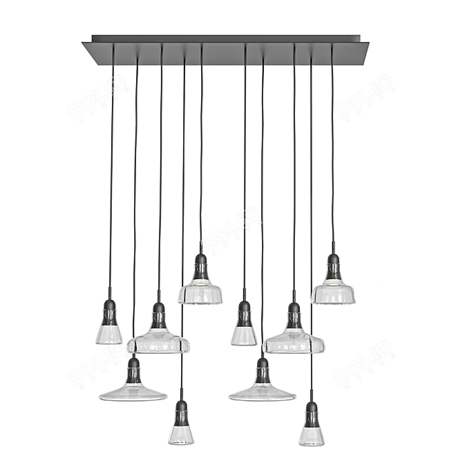 Modern Shadow Light Fixture Design 3D model image 4