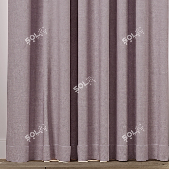  3D Curtain Model with Textures 3D model image 2