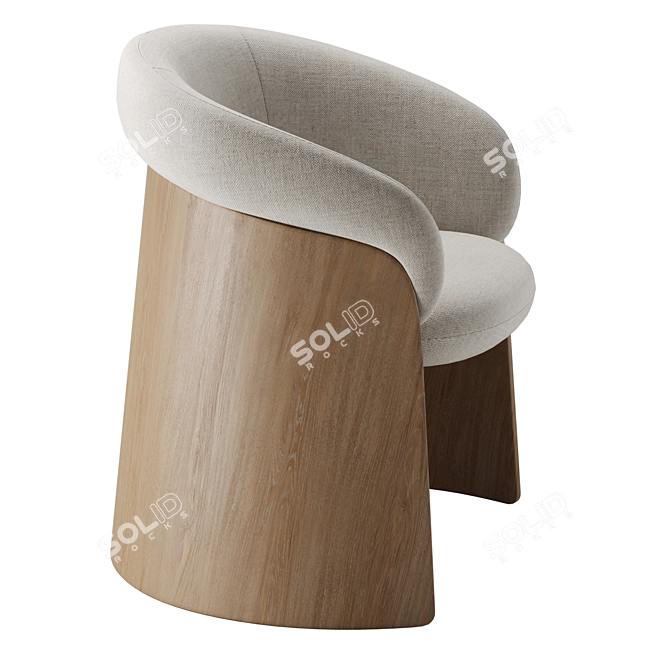 Elegant Wood Ginger Chair 3D model image 4