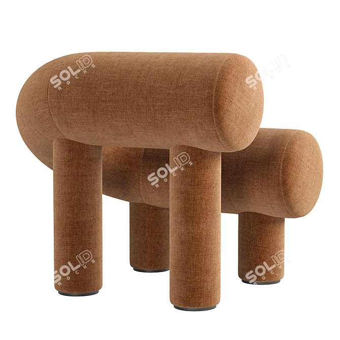 Stylish UMI Armchair for Modern Interiors 3D model image 5