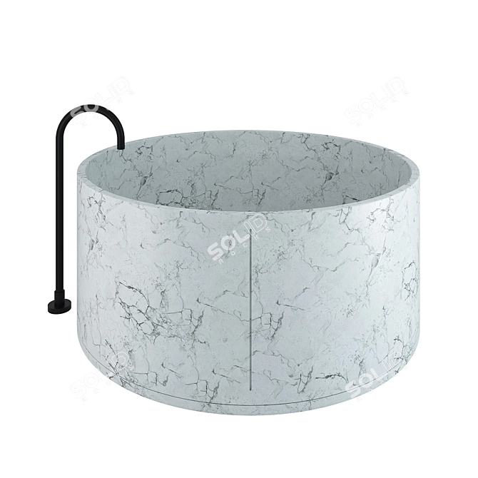 Marble Bathtub Agape In-Out 3D model image 2