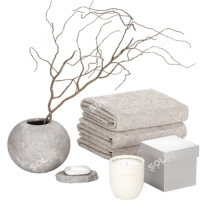 Bathroom Decor Set with Aesop 3D model image 3