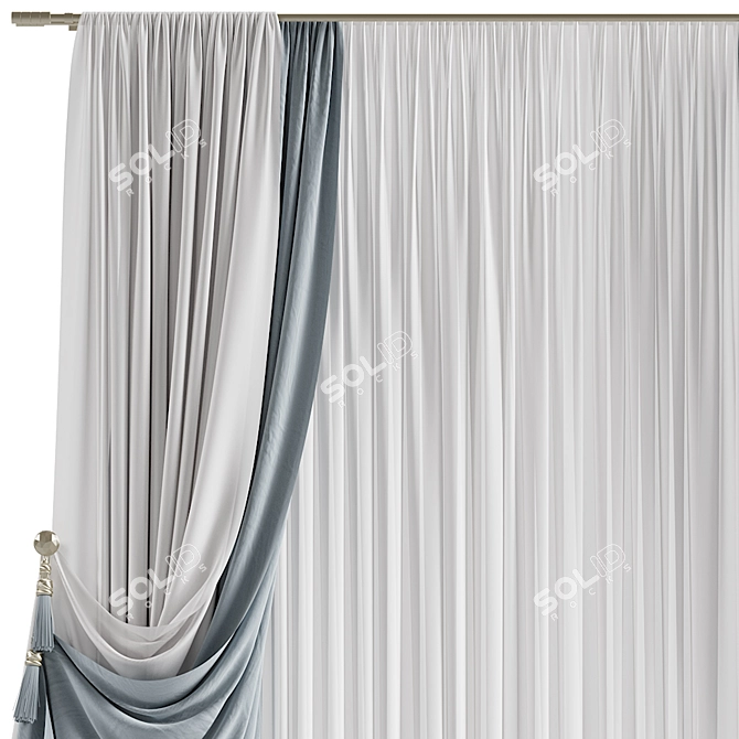 Meshed Curtain #057 3D model image 2